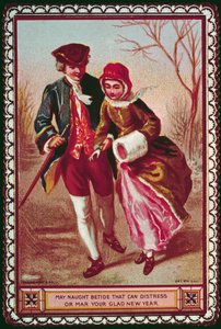 Que rien ne vienne troubler ou gâcher votre joyeuse nouvelle année, pub. par Marcus Ward und Co. - English School
